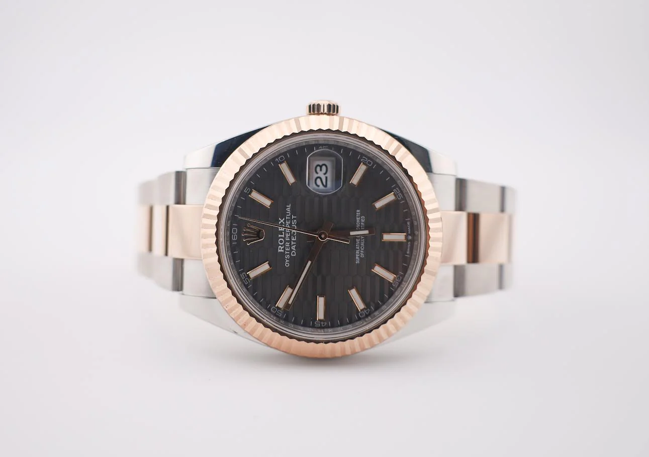 Rolex Datejust 41 Rose Gold/Steel Slate Motif Dial Fluted Bezel Oyster Bracelet 126331 - Image 5