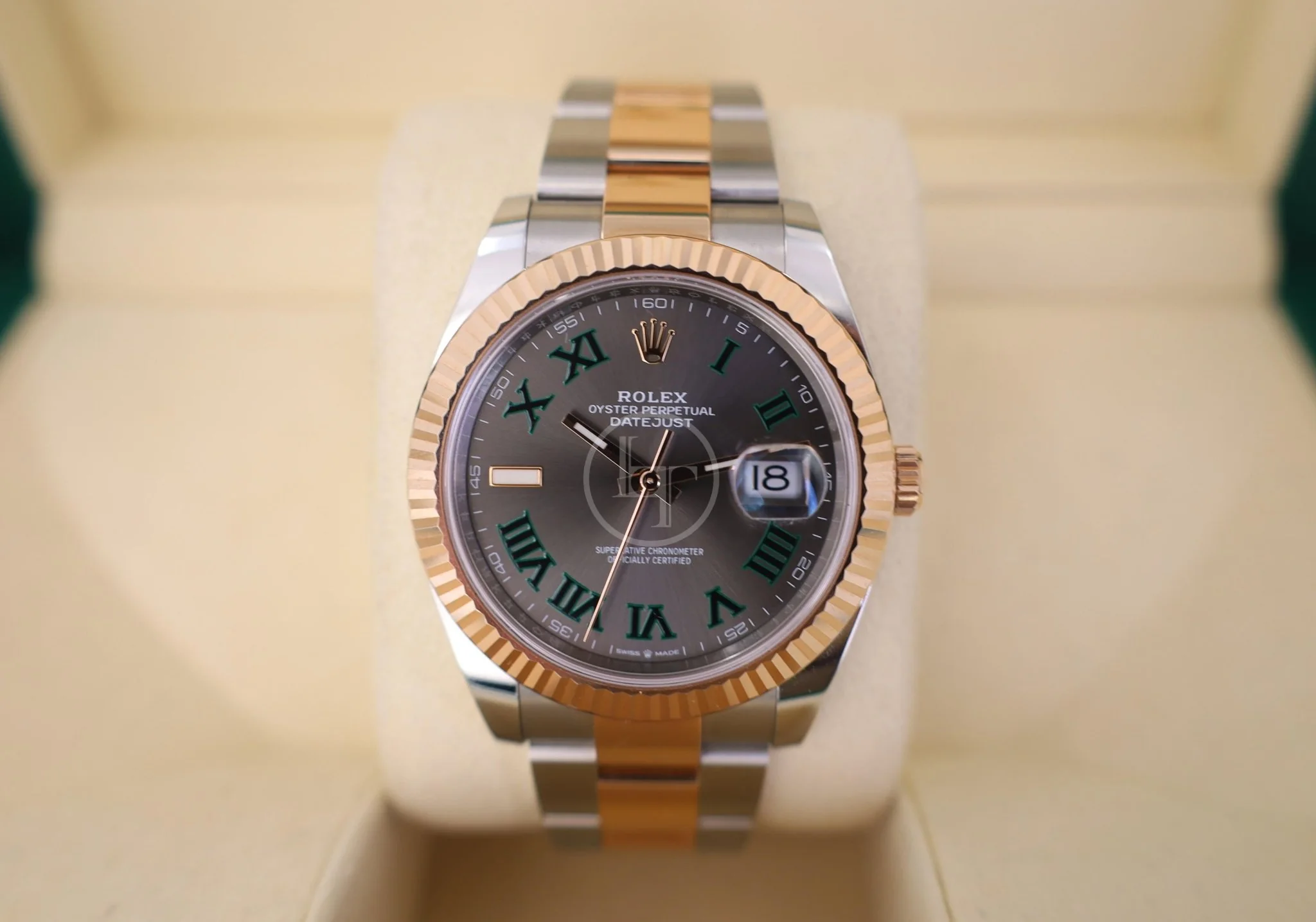Rolex Datejust 41 Rose Gold/Steel Slate Roman Dial Fluted Bezel Oyster Bracelet 126331 - - Image 3
