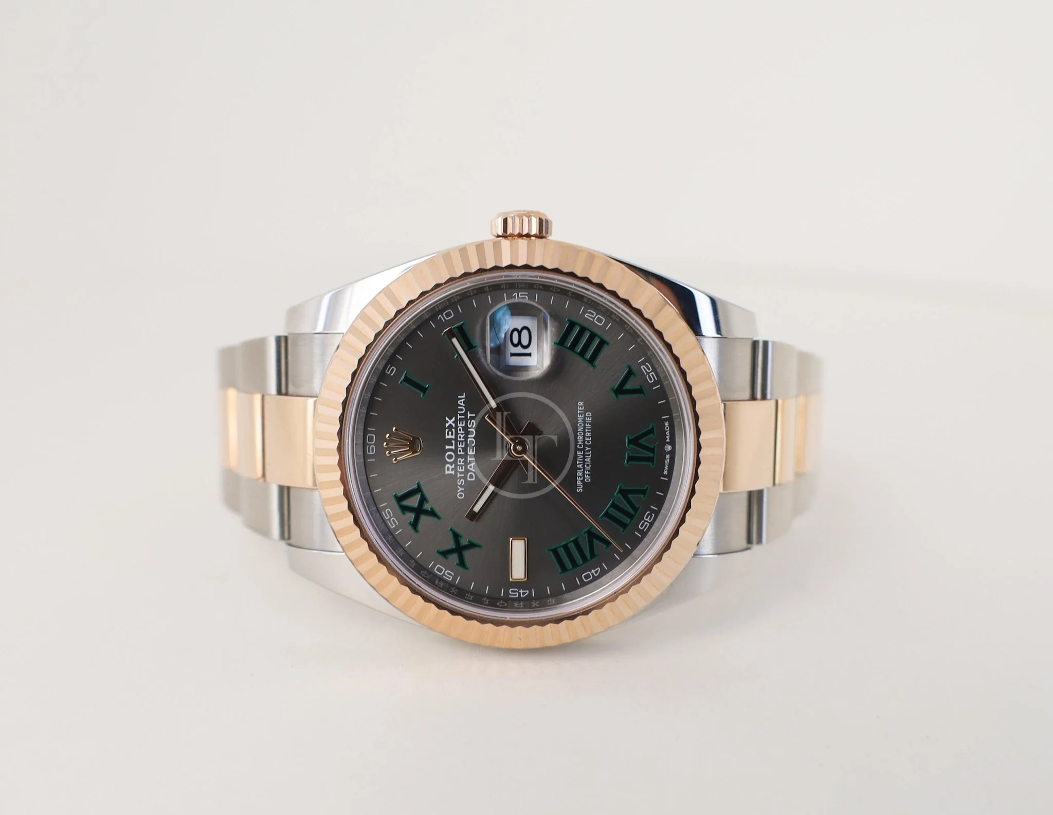 Rolex Datejust 41 Rose Gold/Steel Slate Roman Dial Fluted Bezel Oyster Bracelet 126331 - - Image 5