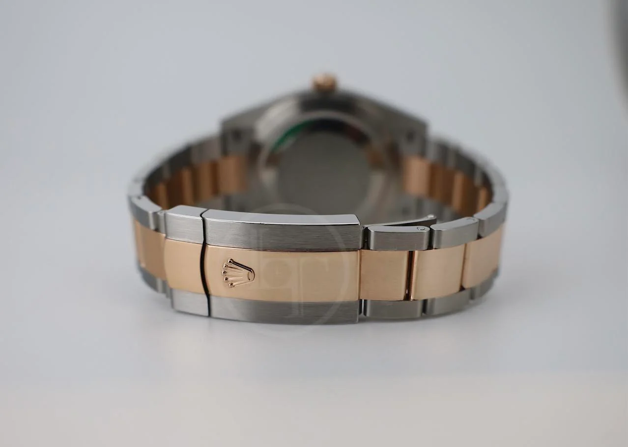Rolex Datejust 41 Rose Gold/Steel Sundust Index Dial Fluted Bezel Jubilee Bracelet 126331 - - Image 3