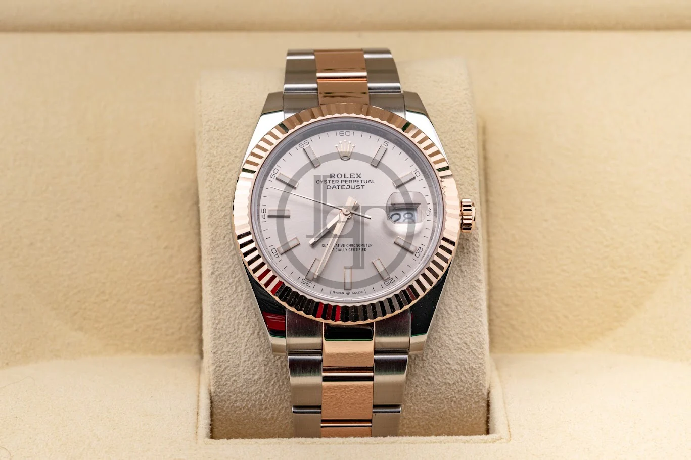 Rolex Datejust 41 Rose Gold/Steel Sundust Index Dial Fluted Bezel Oyster Bracelet 126331 - - Image 3