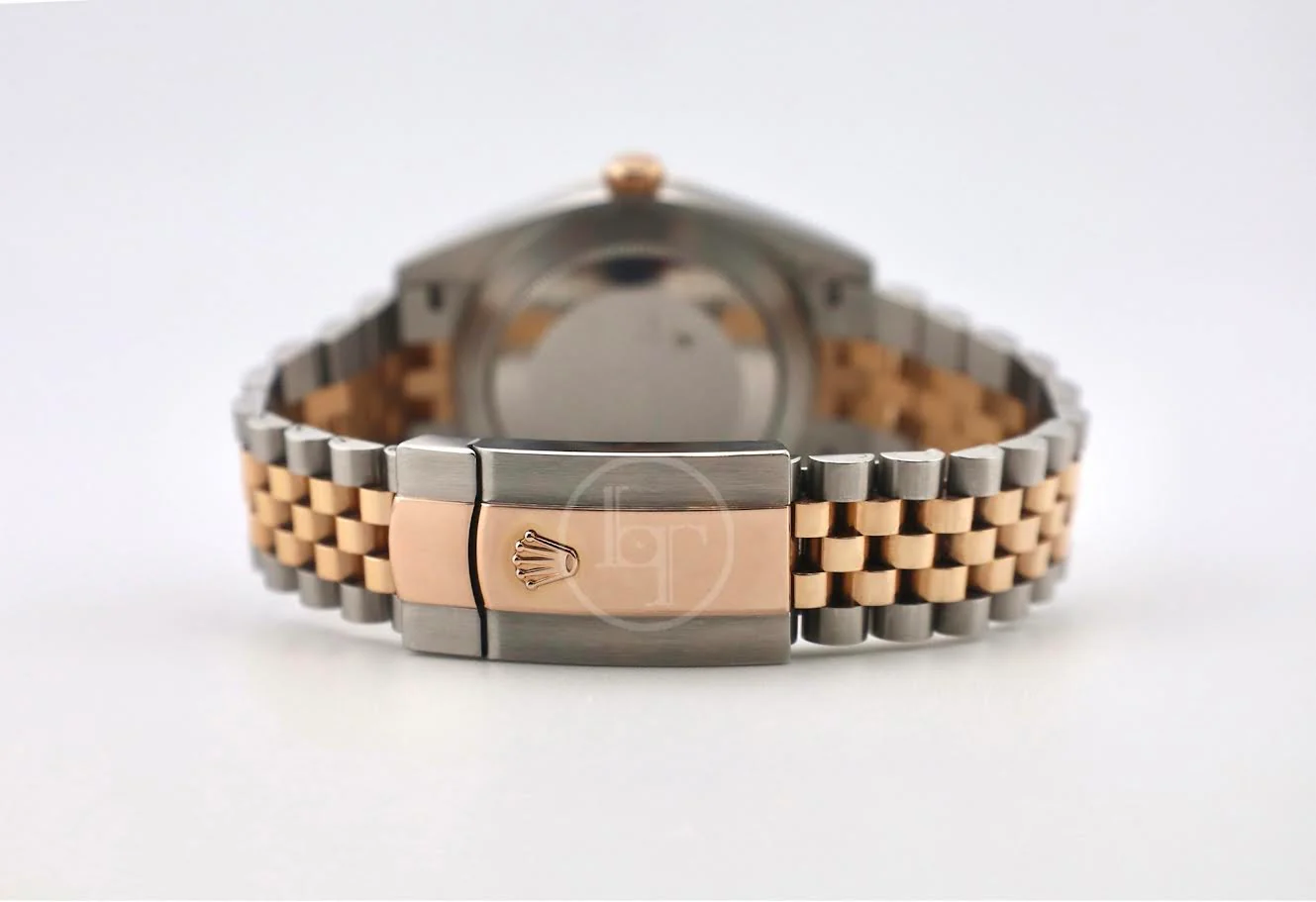 Rolex Datejust 41 Rose Gold/Steel White Mother of Pearl Diamond Dial Fluted Bezel Jubilee Bracelet 126331 - - Image 10