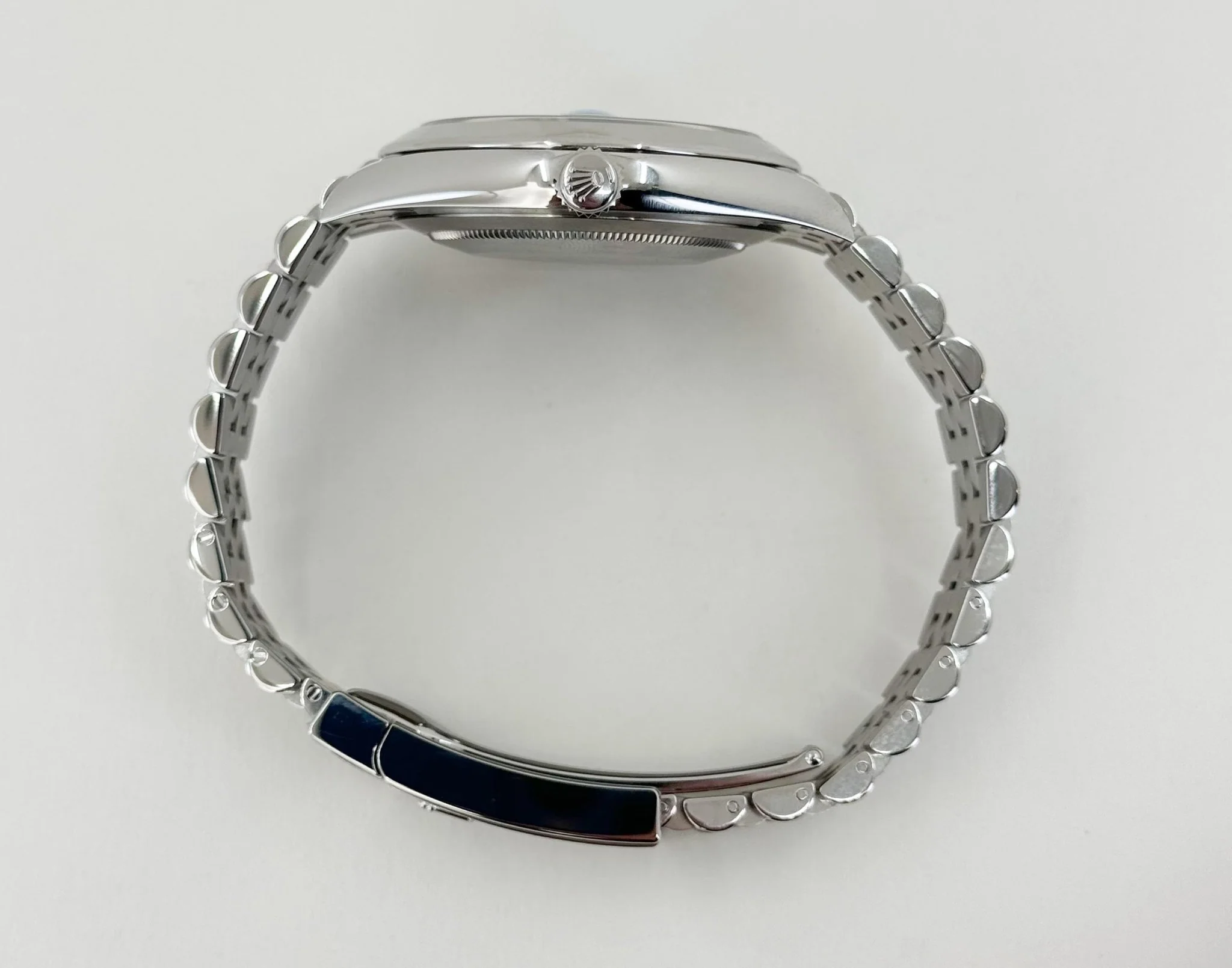 Rolex Datejust 41 Stainless Steel Blue Index Dial Smooth Bezel Jubilee Bracelet 126300 - - Image 8