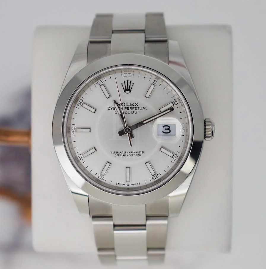 Rolex Datejust 41 Stainless Steel Silver Index Dial Smooth Bezel Oyster Bracelet 126300 - - Image 2
