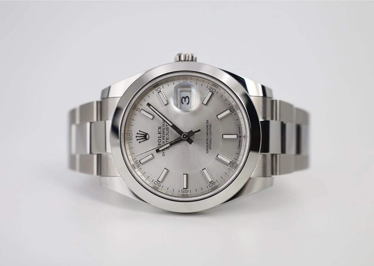 Rolex Datejust 41 Stainless Steel Silver Index Dial Smooth Bezel Oyster Bracelet 126300 - - Image 5