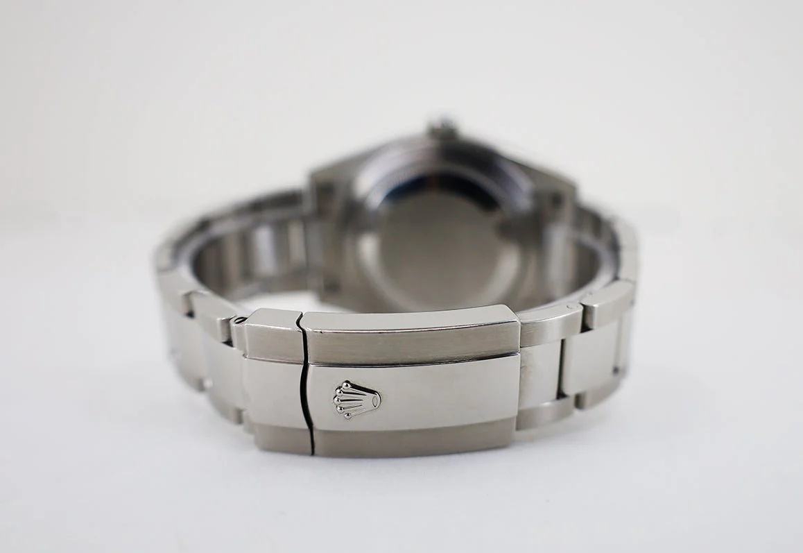 Rolex Datejust 41 White Gold/Steel Black Diamond Dial Fluted Bezel Oyster Bracelet 126334 - - Image 8