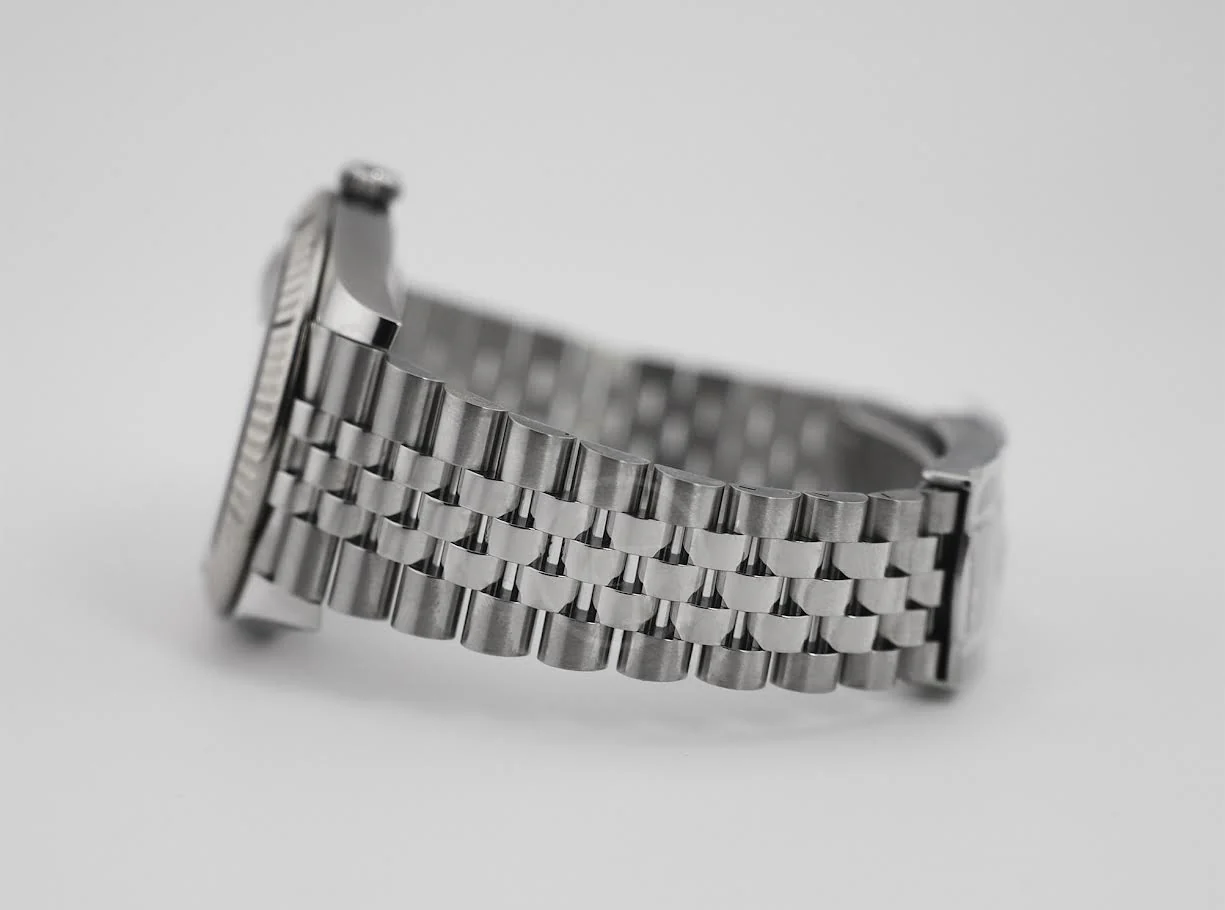Rolex Datejust 41 White Gold/Steel Black Index Dial Fluted Bezel Jubilee Bracelet 126334 - - Image 7