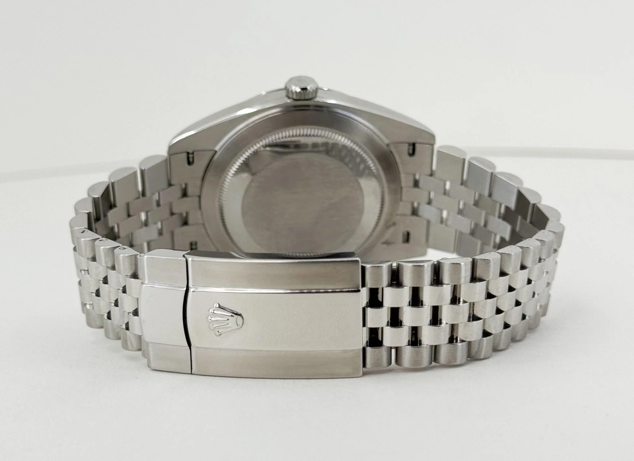 Rolex Datejust 41 White Gold/Steel Blue Diamond Dial Fluted Bezel Jubilee Bracelet 126334 - - Image 9