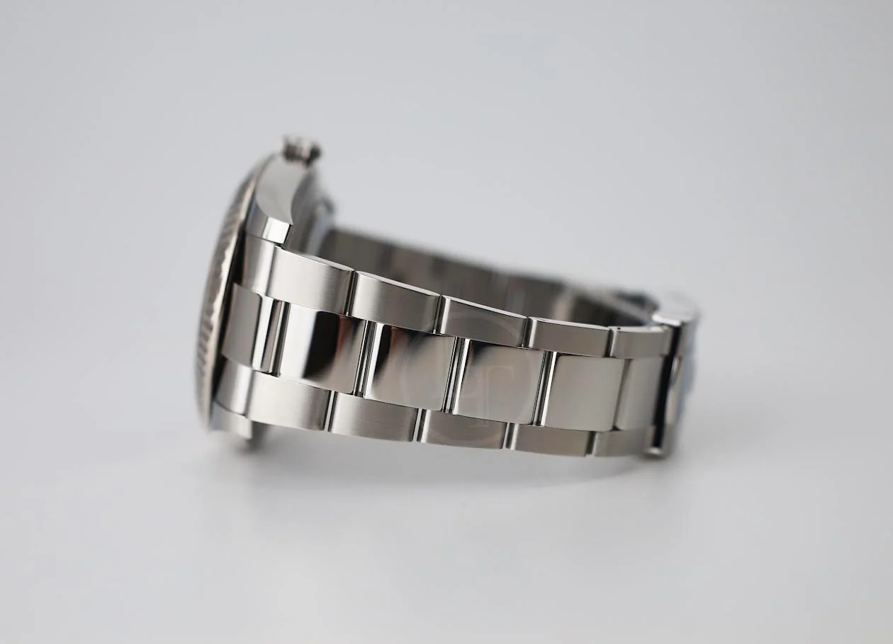 Rolex Datejust 41 White Gold/Steel Blue Index Dial Fluted Bezel Oyster Bracelet 126334 - - Image 7