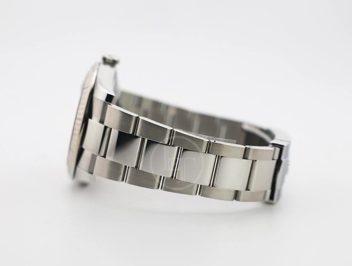 Rolex Datejust 41 White Gold/Steel Dark Rhodium Diamond Dial Fluted Bezel Oyster Bracelet 126334 - - Image 7