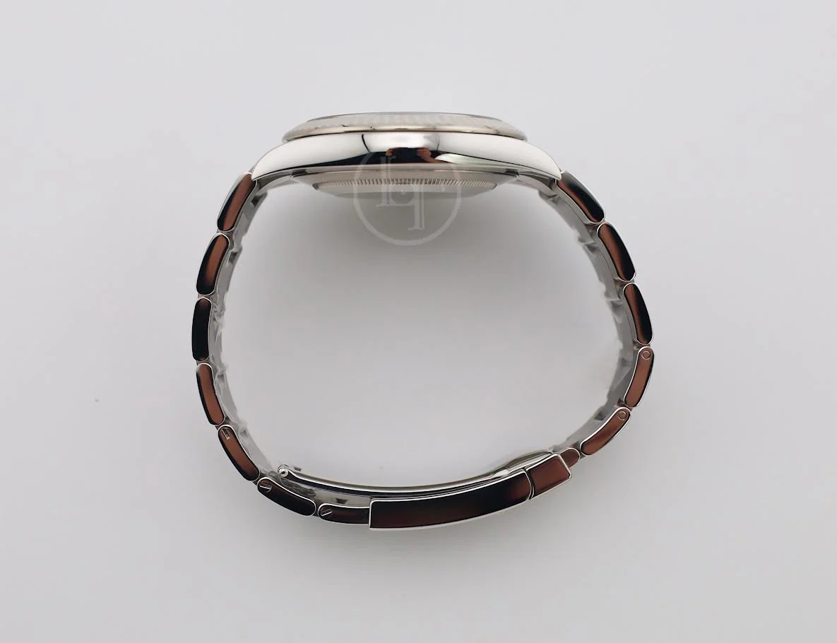 Rolex Datejust 41 White Gold/Steel Dark Rhodium Diamond Dial Fluted Bezel Oyster Bracelet 126334 - - Image 9
