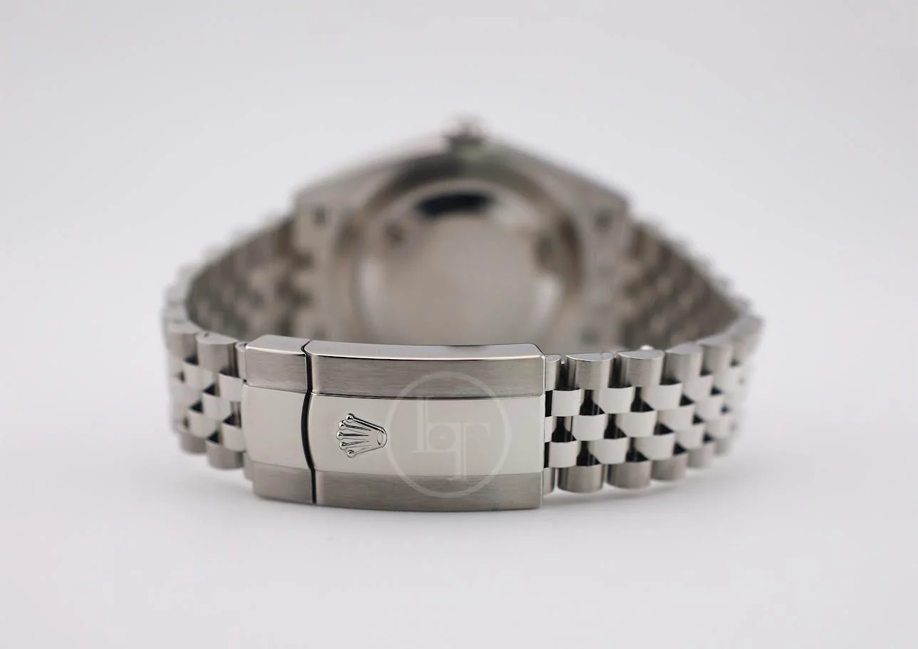 Rolex Datejust 41 White Gold/Steel Dark Rhodium Index Dial Fluted Bezel Jubilee Bracelet 126334 - - Image 9