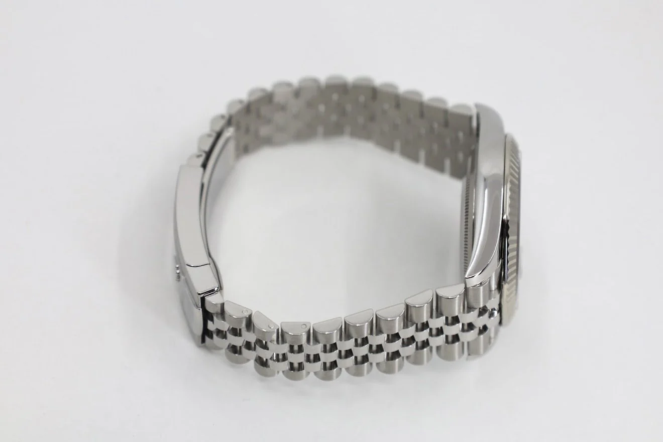 Rolex Datejust 41 White Gold/Steel Slate Roman Dial Fluted Bezel Jubilee Bracelet 126334 - - Image 7