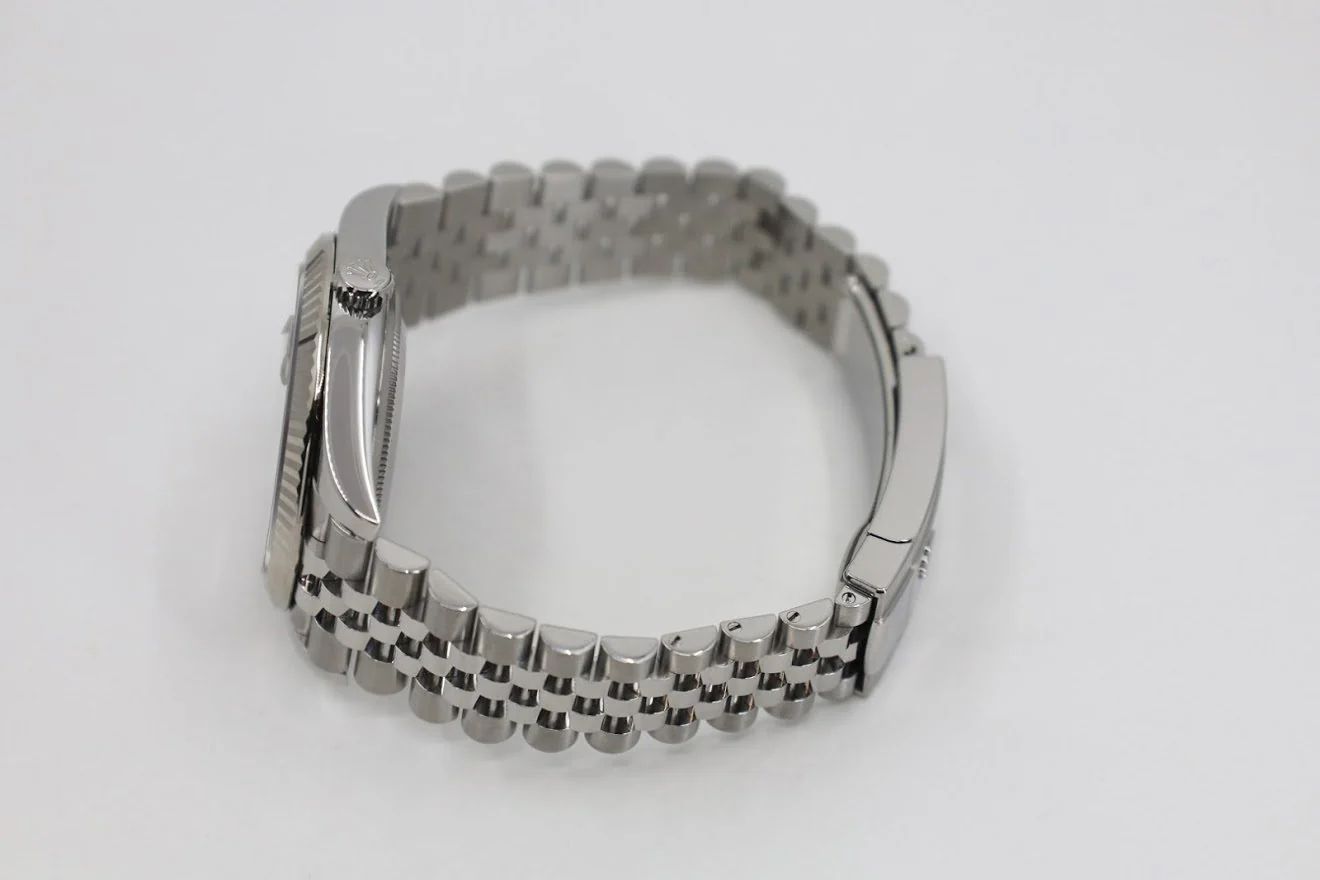 Rolex Datejust 41 White Gold/Steel Slate Roman Dial Fluted Bezel Jubilee Bracelet 126334 - - Image 8