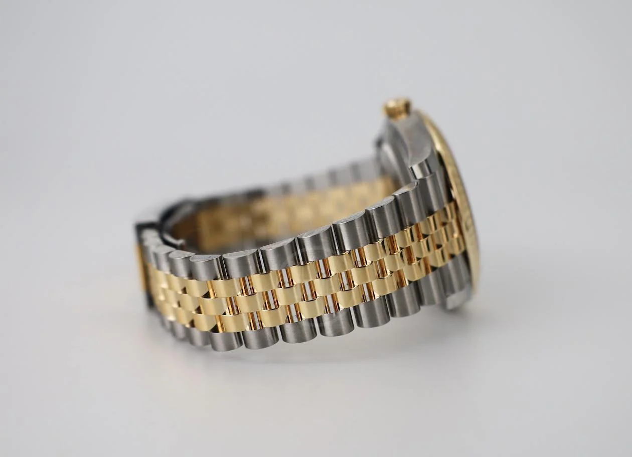 Rolex Datejust 41 Yellow Gold/Steel Black Diamond Dial Fluted Bezel Jubilee Bracelet 126333 - - Image 6