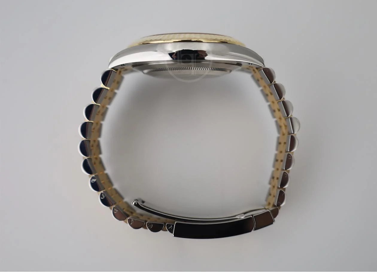 Rolex Datejust 41 Yellow Gold/Steel Black Diamond Dial Fluted Bezel Jubilee Bracelet 126333 - - Image 9