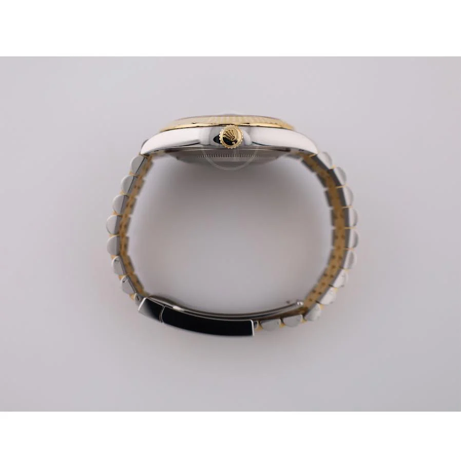 Rolex Datejust 41 Yellow Gold/Steel Black Index Dial Fluted Bezel Jubilee Bracelet 126333 - - Image 8