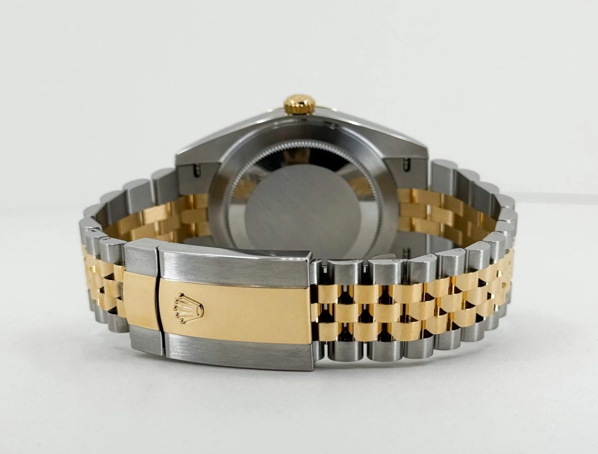 Rolex Datejust 41 Yellow Gold/Steel Champagne Diamond Dial Fluted Bezel Jubilee Bracelet 126333 - - Image 10