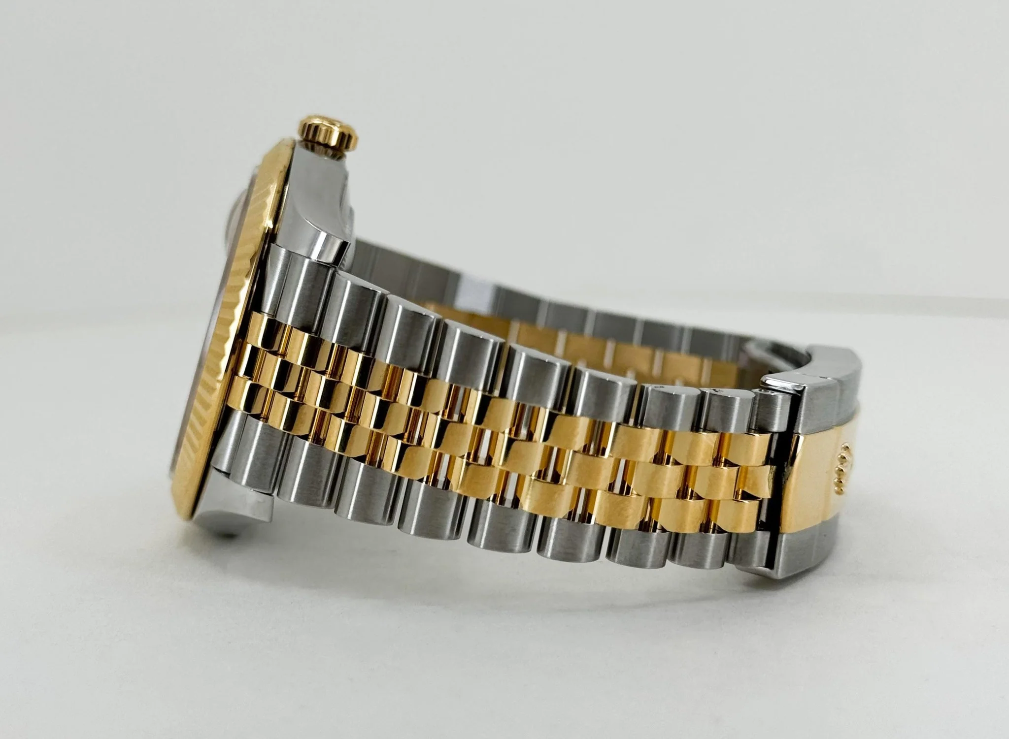 Rolex Datejust 41 Yellow Gold/Steel Champagne Diamond Dial Fluted Bezel Jubilee Bracelet 126333 - - Image 7