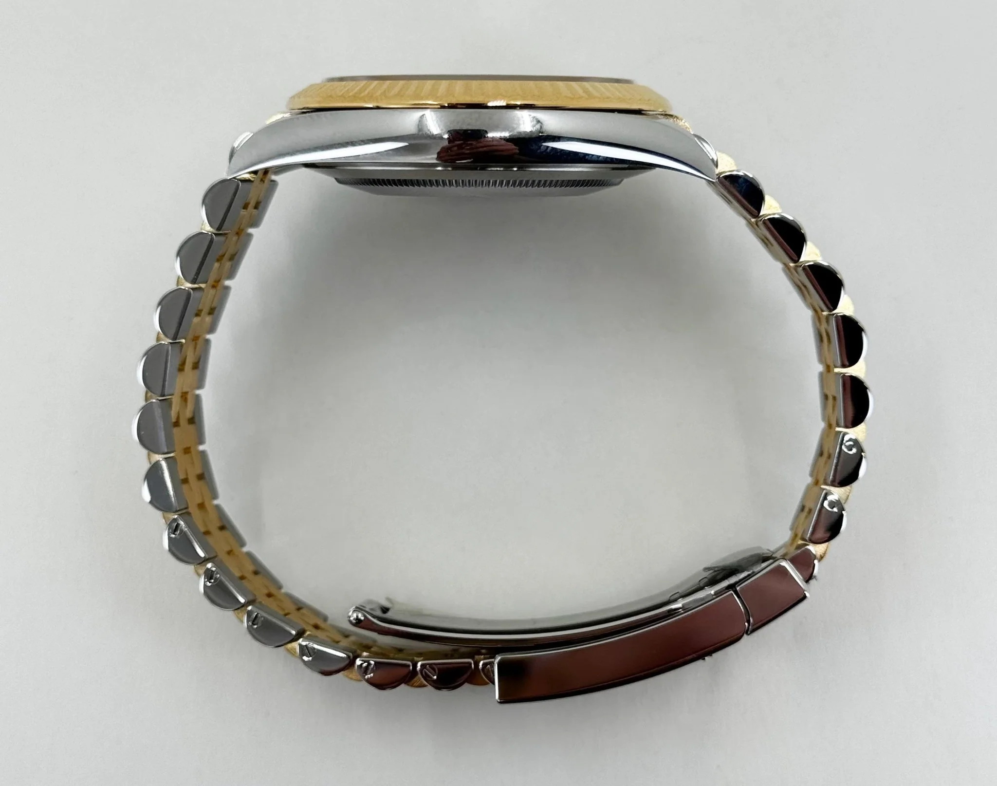 Rolex Datejust 41 Yellow Gold/Steel Champagne Diamond Dial Fluted Bezel Jubilee Bracelet 126333 - - Image 9