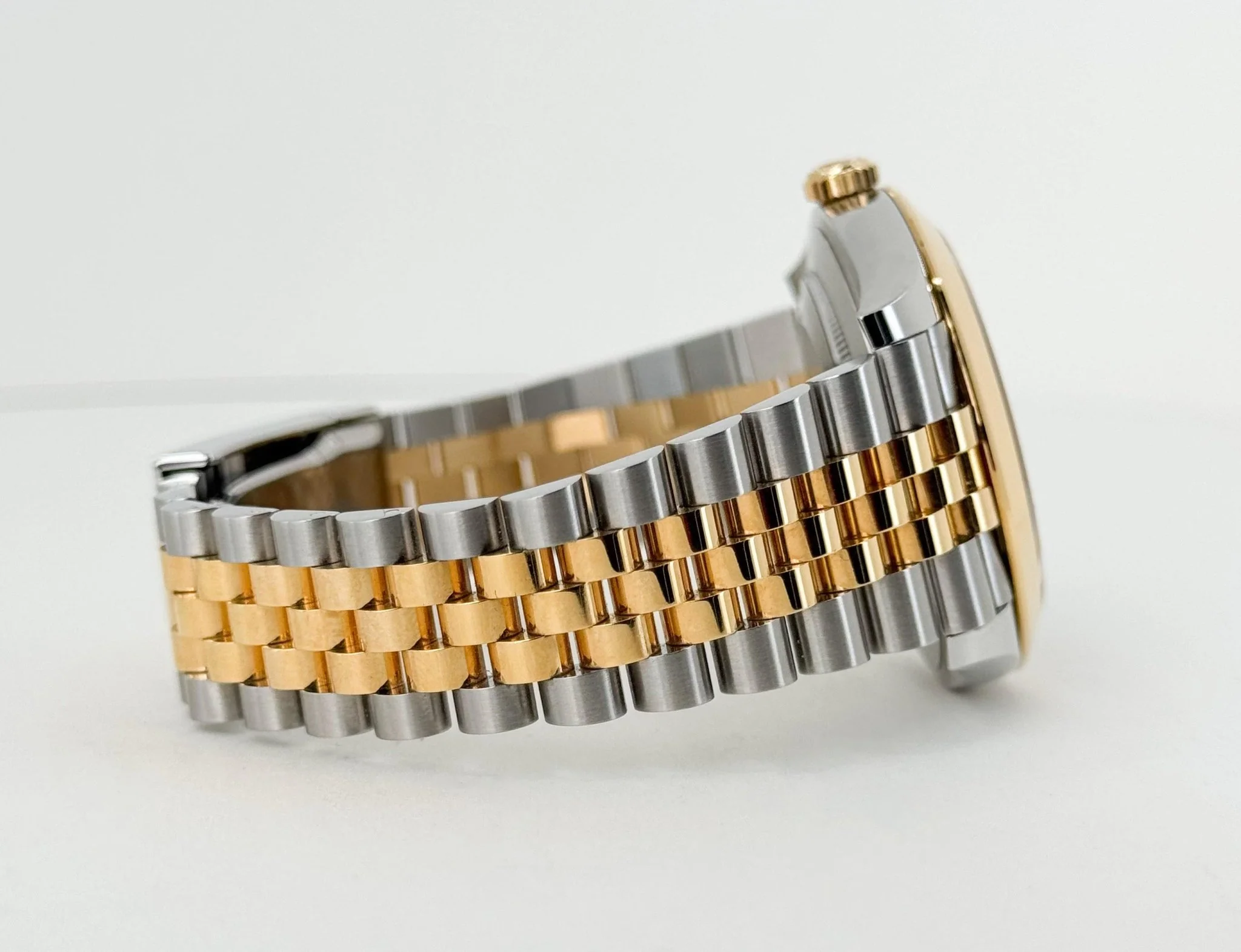 Rolex Datejust 41 Yellow Gold/Steel Champagne Diamond Dial Smooth Bezel Jubilee Bracelet 126303 - - Image 6