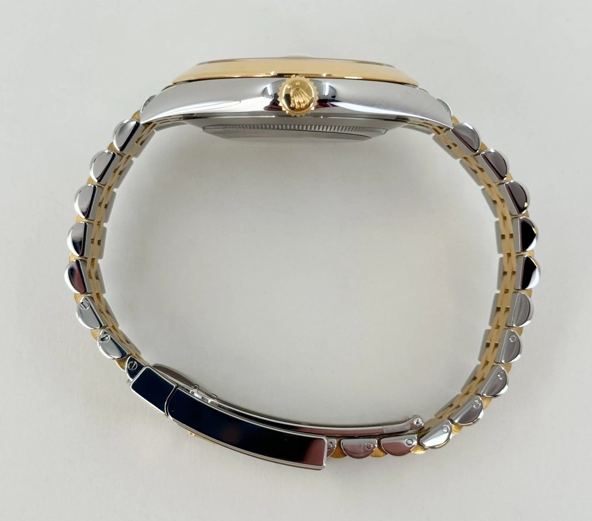 Rolex Datejust 41 Yellow Gold/Steel Champagne Diamond Dial Smooth Bezel Jubilee Bracelet 126303 - - Image 8