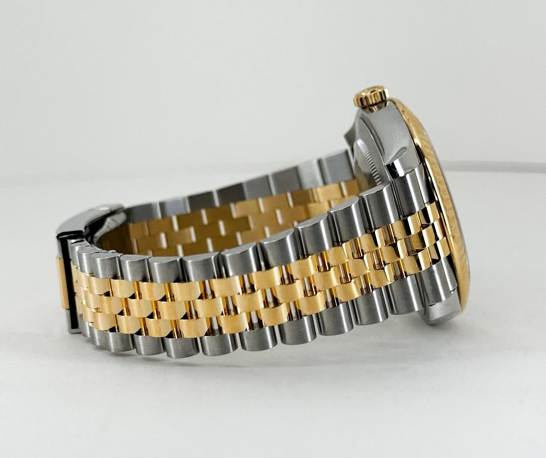 Rolex Datejust 41 Yellow Gold/Steel Champagne Index Dial Fluted Bezel Jubilee Bracelet 126333 - - Image 6