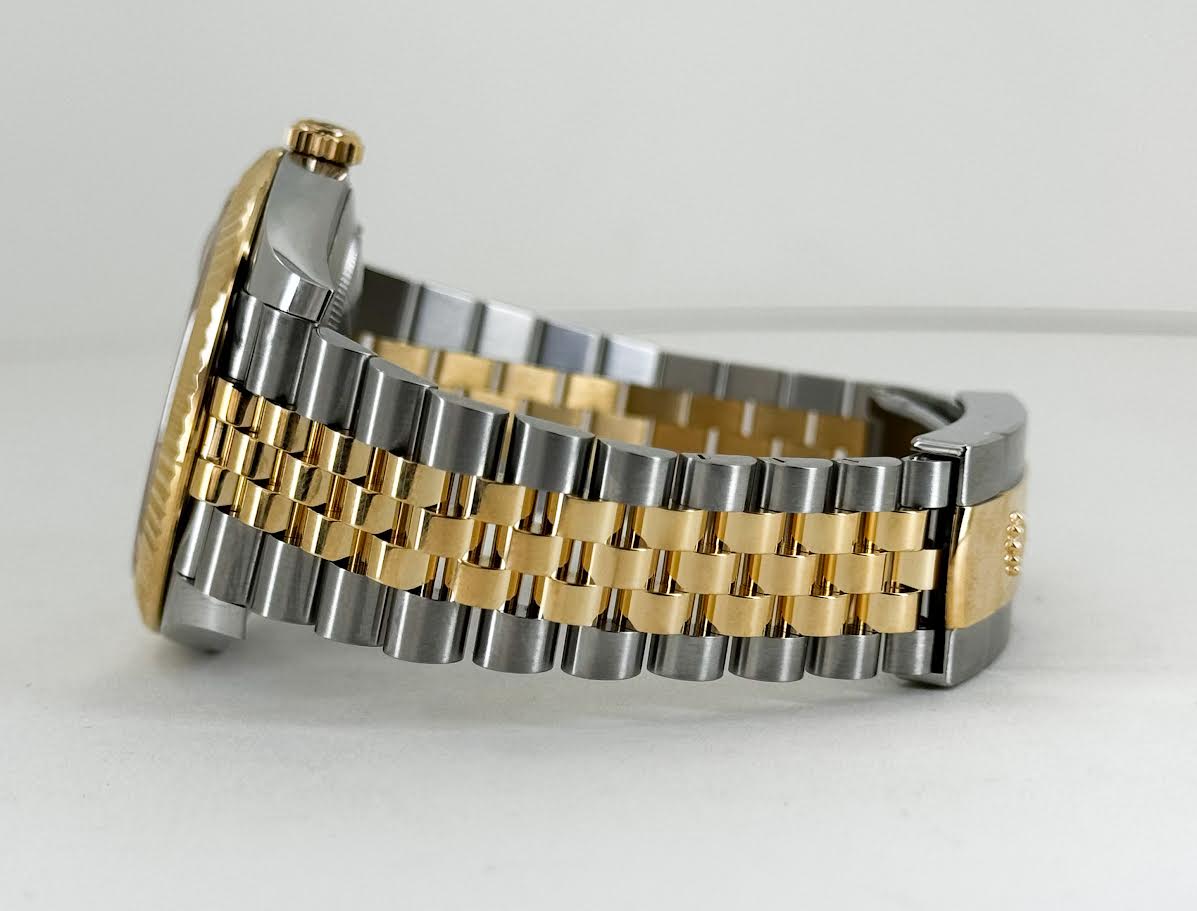 Rolex Datejust 41 Yellow Gold/Steel Champagne Index Dial Fluted Bezel Jubilee Bracelet 126333 - - Image 7