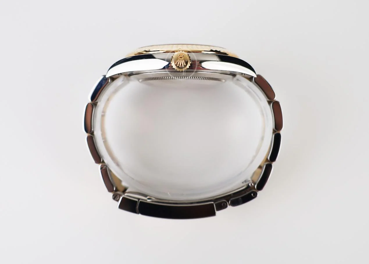 Rolex Datejust 41 Yellow Gold/Steel Slate Roman Dial Fluted Bezel Oyster Bracelet 126333 - - Image 7