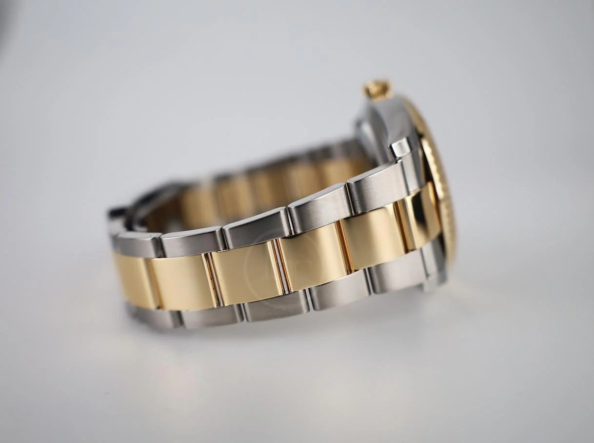 Rolex Datejust 41 Yellow Gold/Steel White Mother of Pearl Diamond Dial Fluted Bezel Oyster Bracelet 126333 - - Image 6