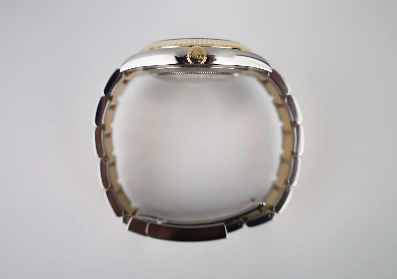 Rolex Datejust 41 Yellow Gold/Steel White Mother of Pearl Diamond Dial Fluted Bezel Oyster Bracelet 126333 - - Image 8