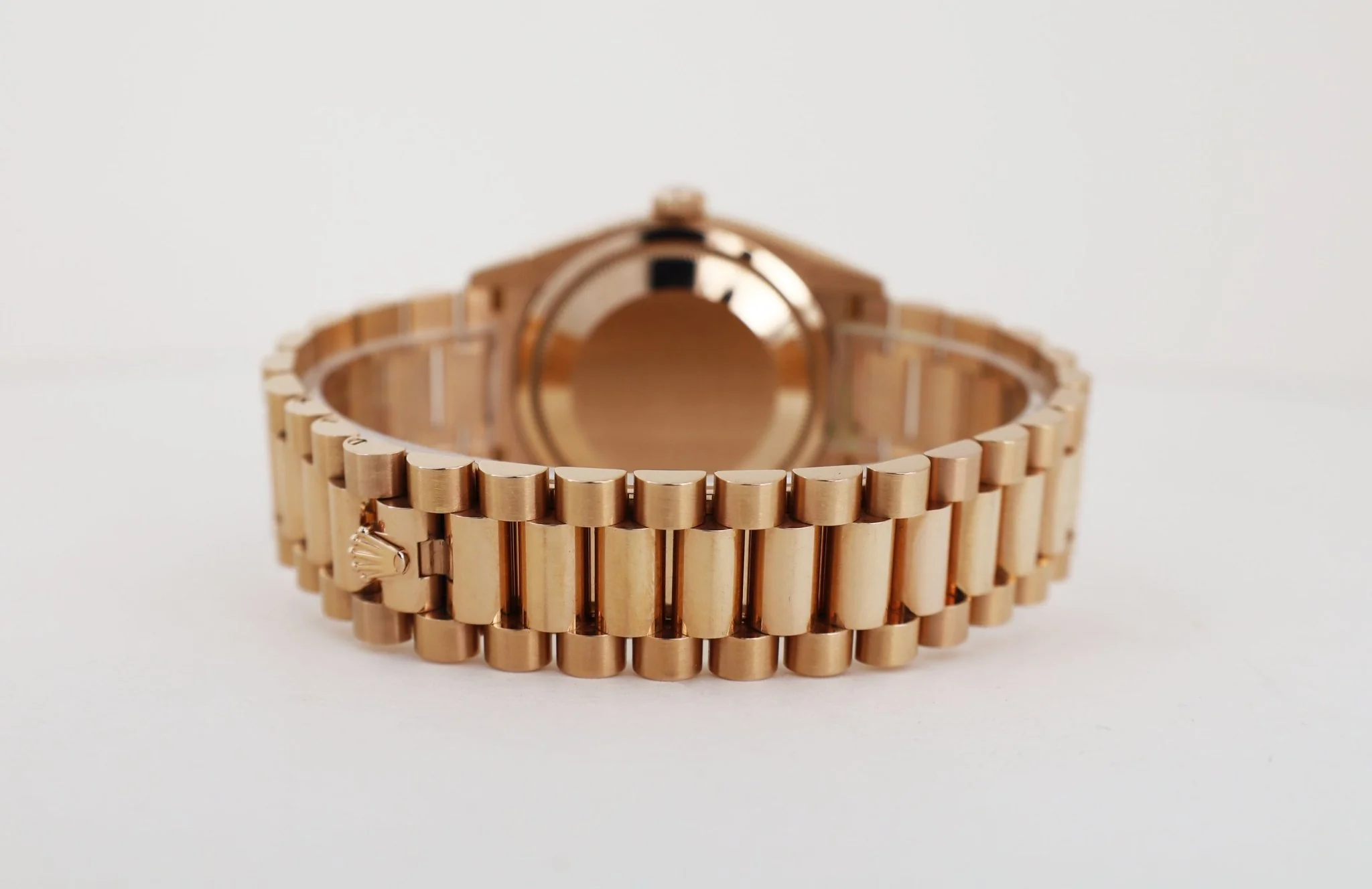 Rolex Day-Date 36 Rose Gold Brown Ombre Diamond Dial & Fluted Bezel President Bracelet 128235 - Image 9