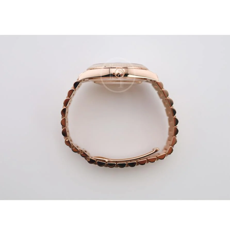 Rolex Day-Date 40 Rose Gold White Roman Dial & Fluted Bezel President Bracelet 228235 - - Image 8