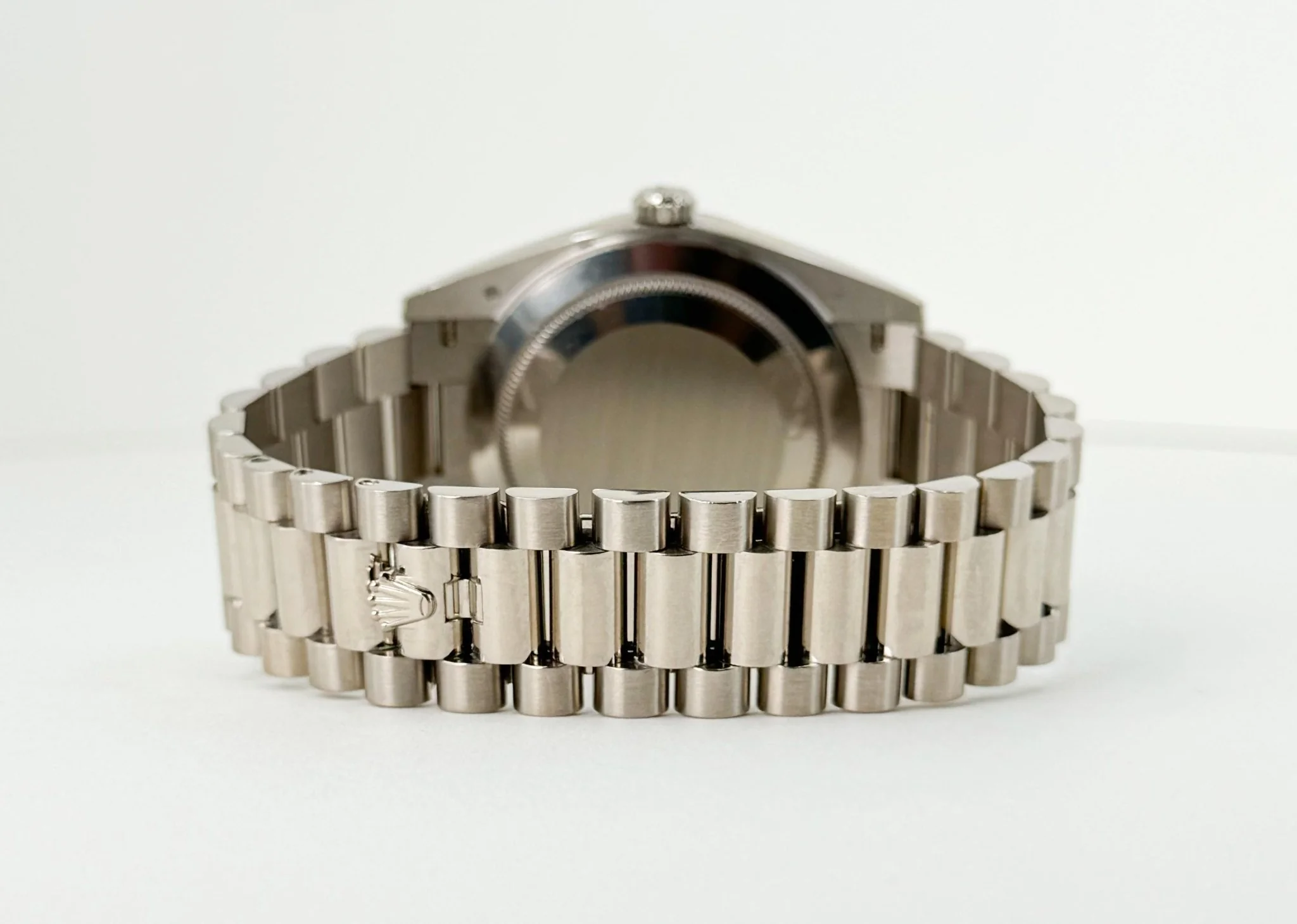 Rolex Day-Date 40 White Gold Slate Dial Index Dial & Fluted Bezel President Bracelet 228239 - Image 8