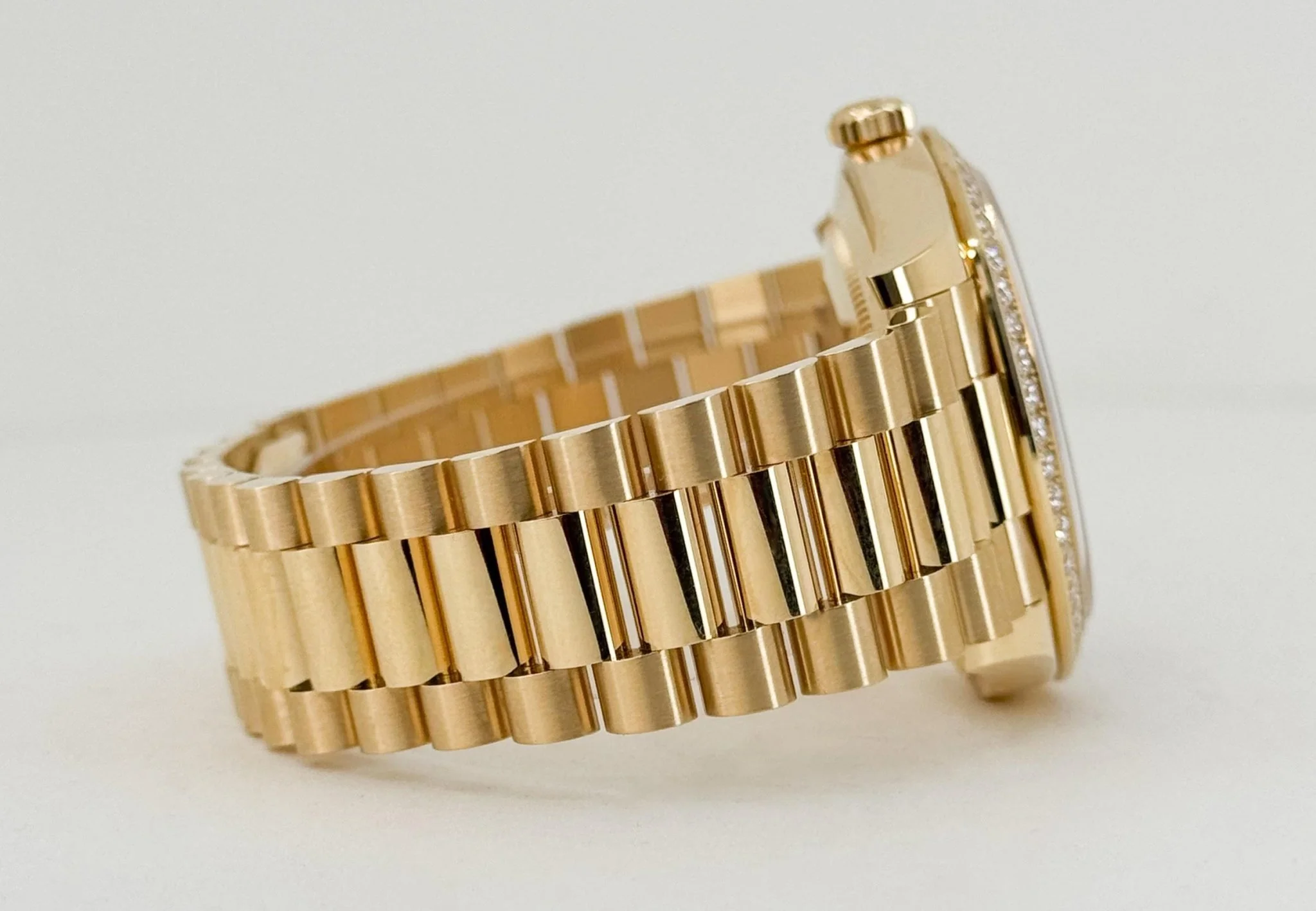 Rolex Day-Date 40 Yellow Gold Champagne Diamond Dial & Diamond Bezel President Bracelet 228348RBR - - Image 6