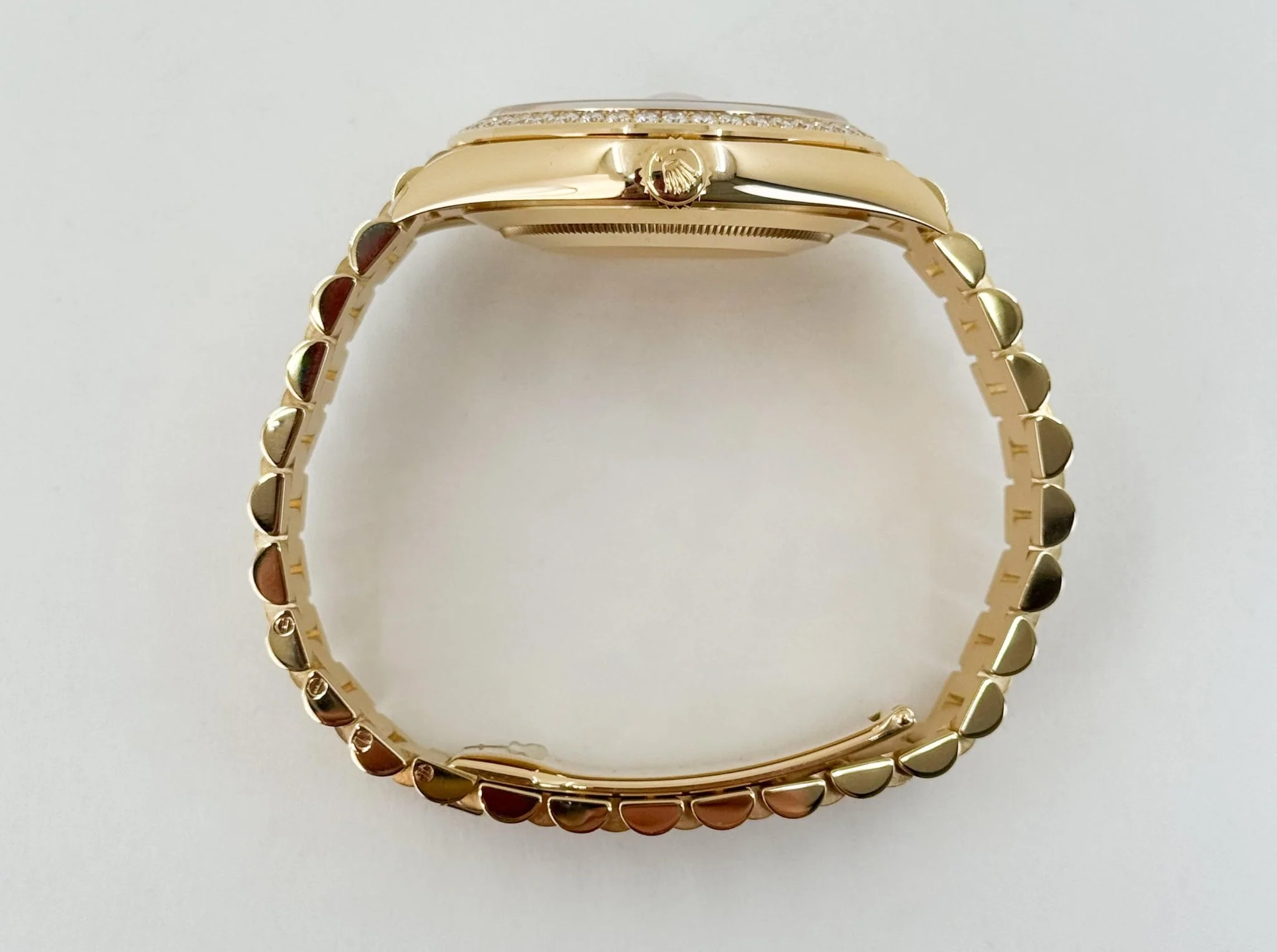 Rolex Day-Date 40 Yellow Gold Champagne Diamond Dial & Diamond Bezel President Bracelet 228348RBR - - Image 8