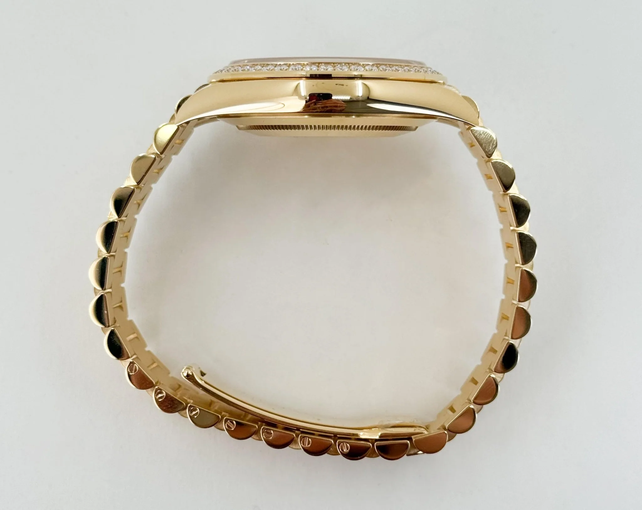 Rolex Day-Date 40 Yellow Gold Champagne Diamond Dial & Diamond Bezel President Bracelet 228348RBR - - Image 9
