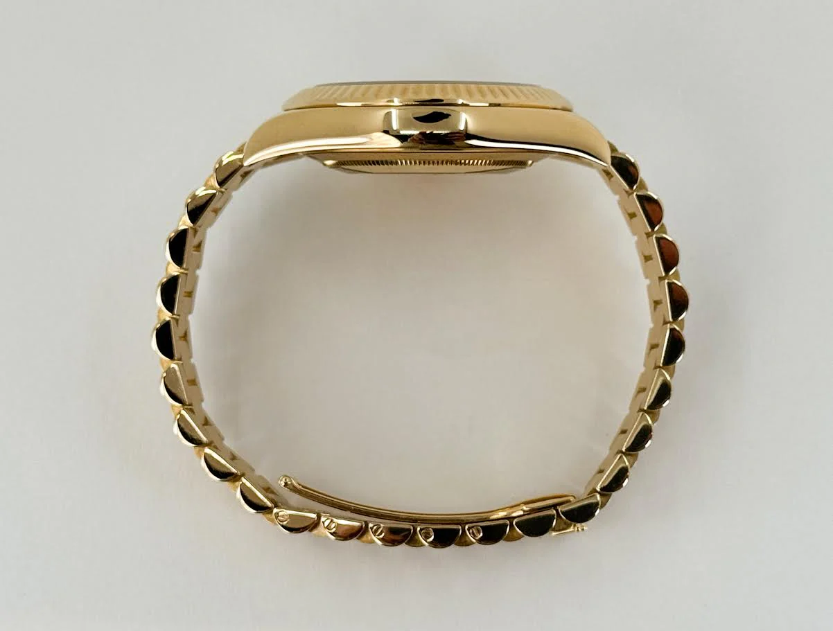 Rolex Day-Date 40 Yellow Gold Champagne Diamond Dial & Fluted Bezel President Bracelet 228238 - - Image 9