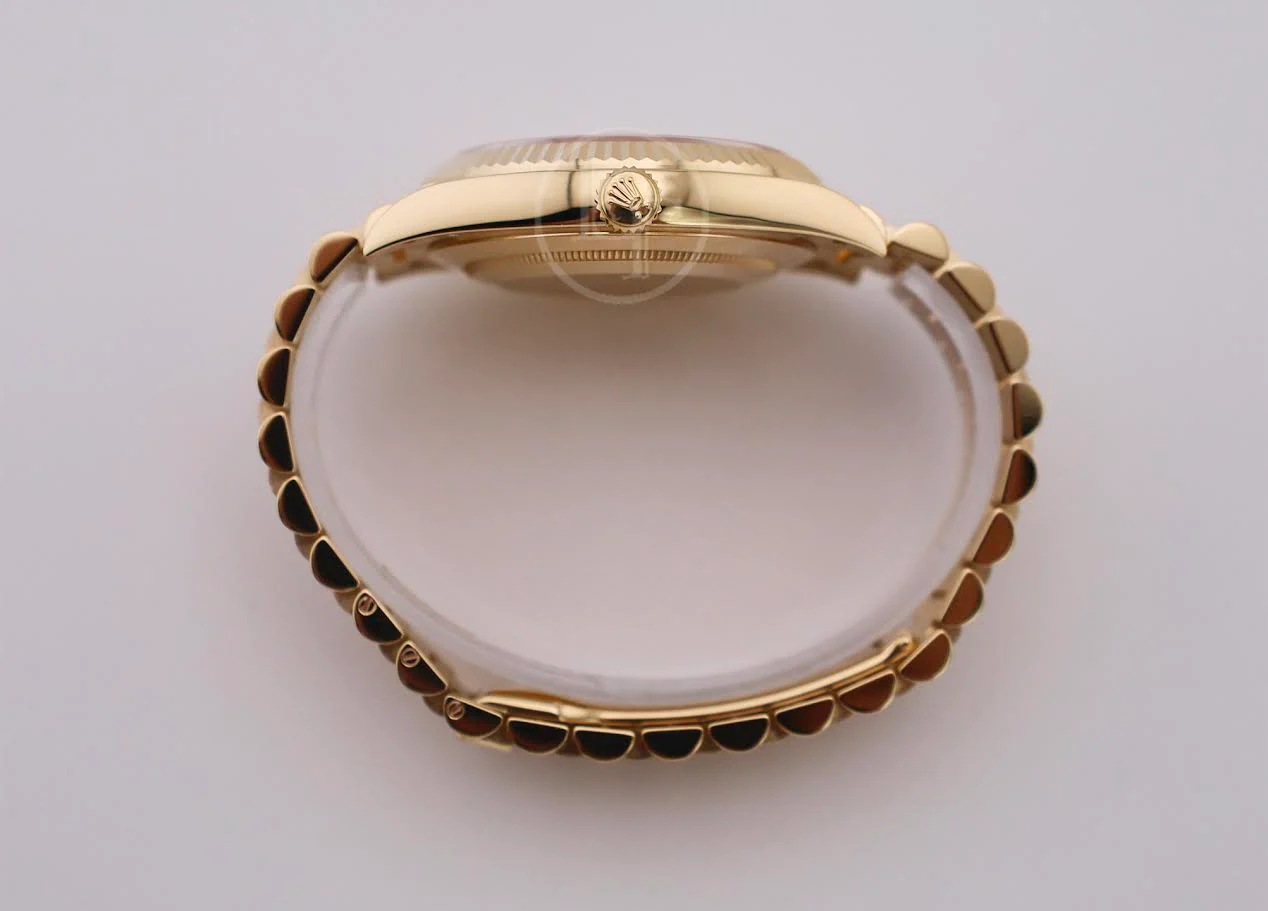 Rolex Day-Date 40 Yellow Gold Champagne Index Dial & Fluted Bezel President Bracelet 228238 - - Image 8