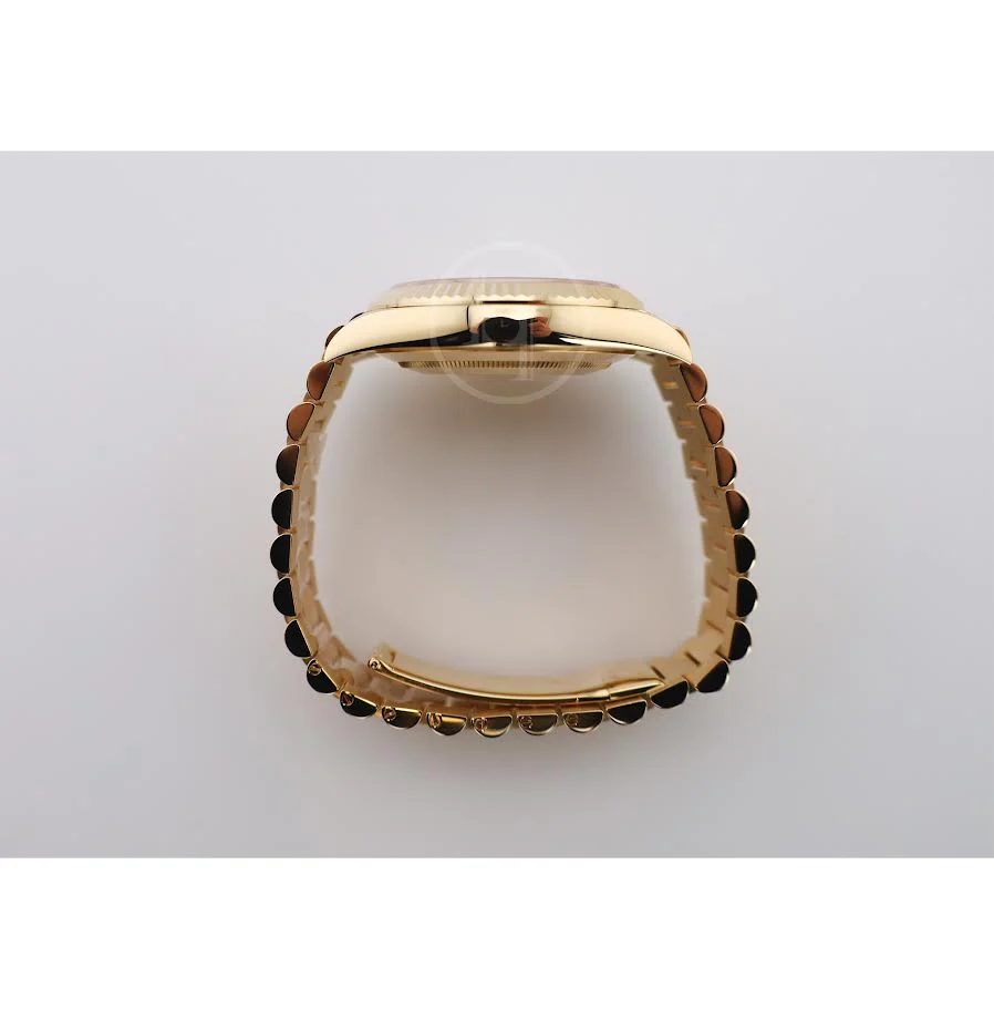 Rolex Day-Date 40 Yellow Gold Champagne Roman Dial & Fluted Bezel President Bracelet 228238 - - Image 9