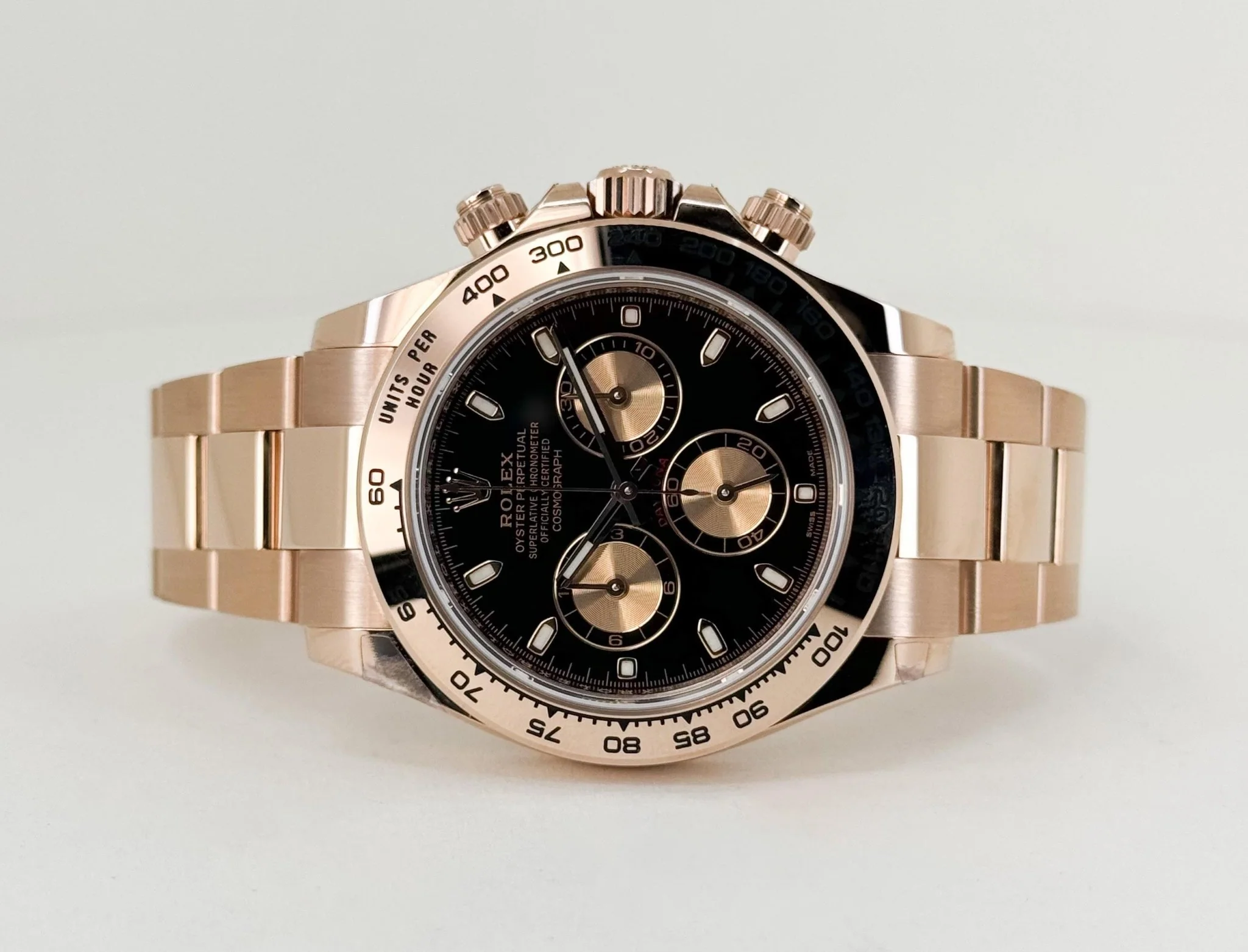 Rolex Daytona 116505 Black Index Pink Subdials Rose Gold Oyster Chronograph - Image 5