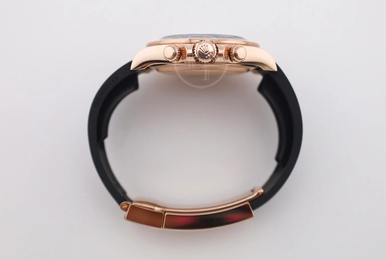 Rolex Daytona Rose Gold Bright Black/Sundust Dial Oysterflex Rubber Bracelet - 126515LN - Image 8