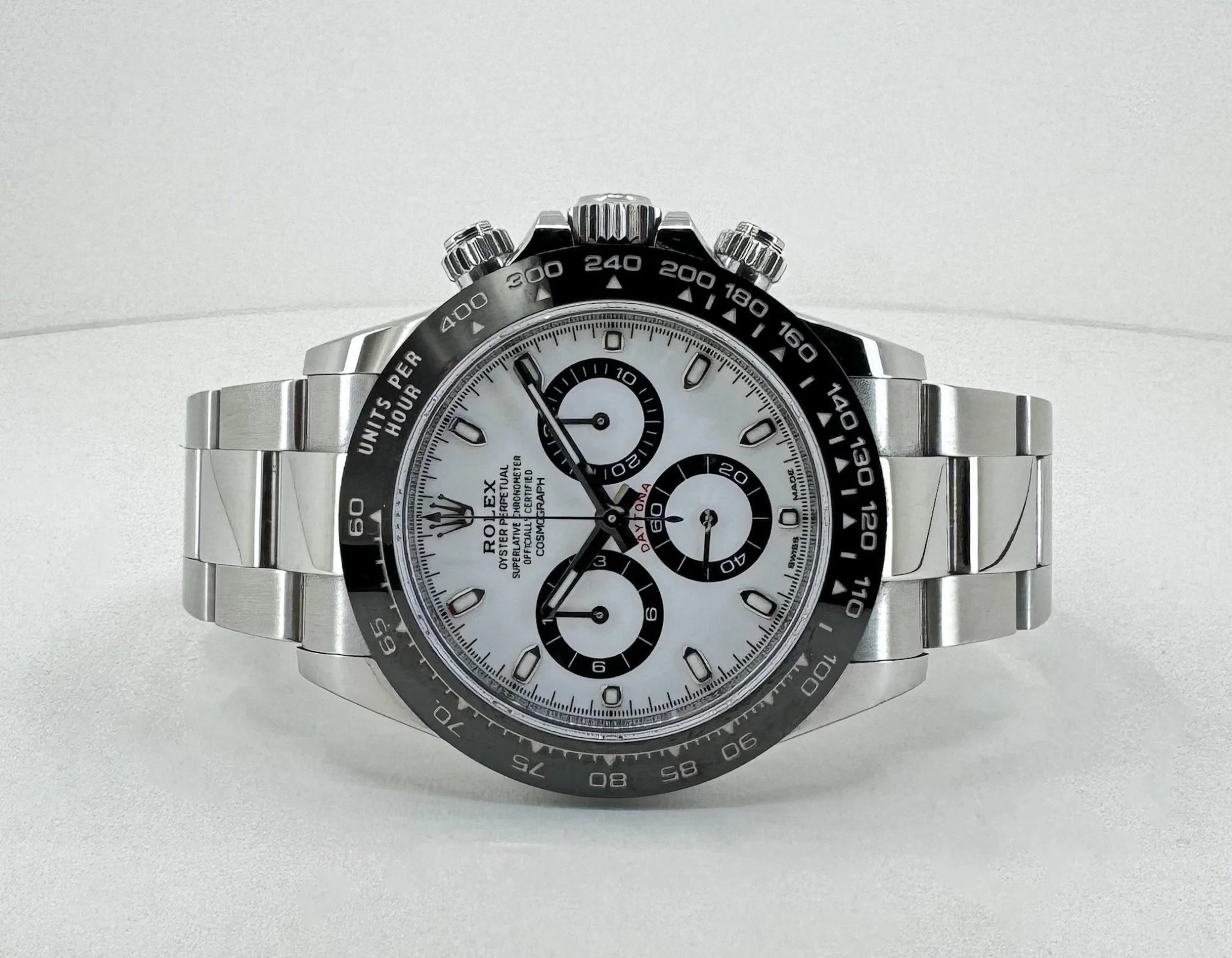 Rolex Daytona Stainless Steel White Index Dial Ceramic Bezel Oyster Bracelet 116500LN - Image 5