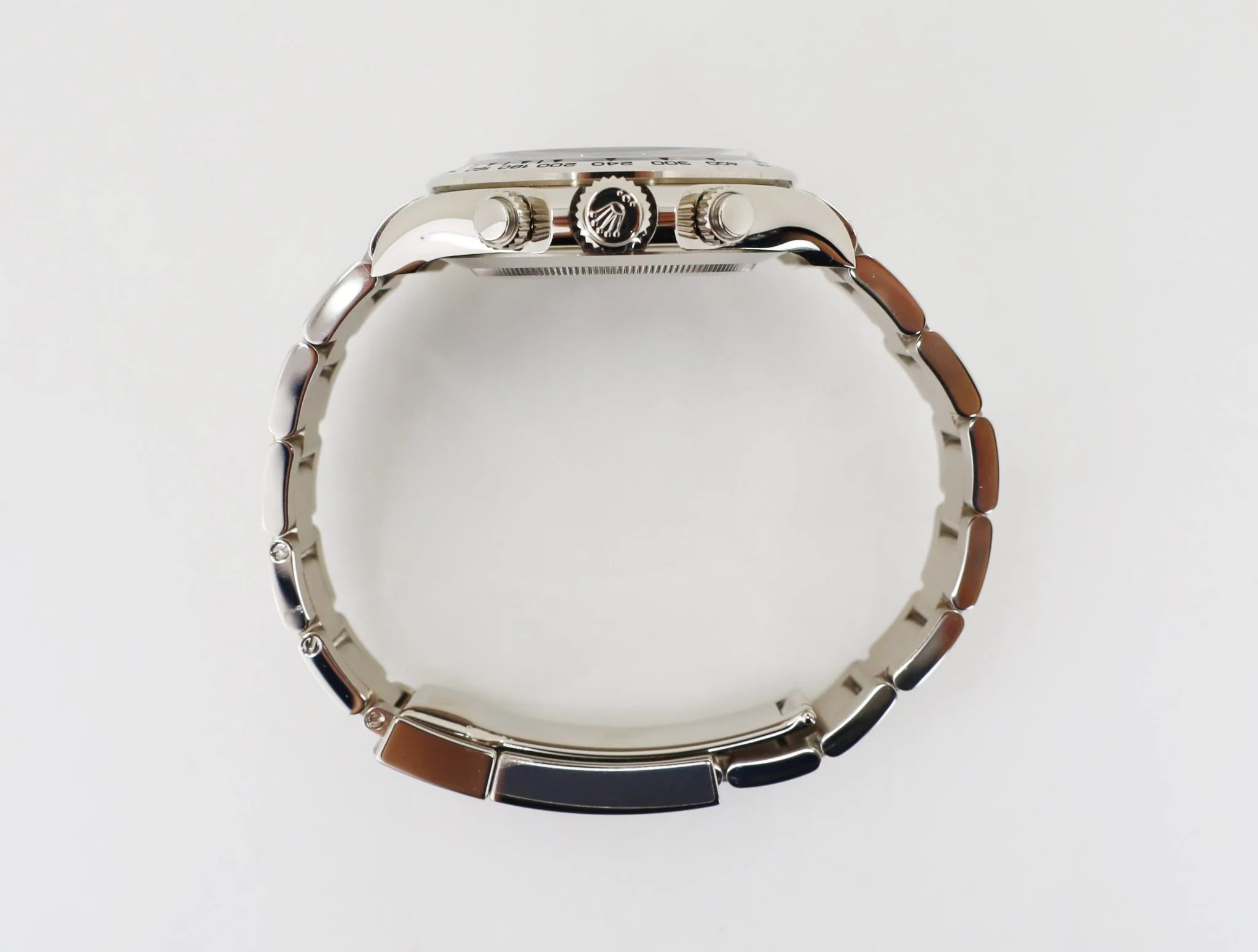 Rolex Daytona White Gold Steel/Silver Index Dial White Gold Bezel Oyster Bracelet 116509 - Image 7