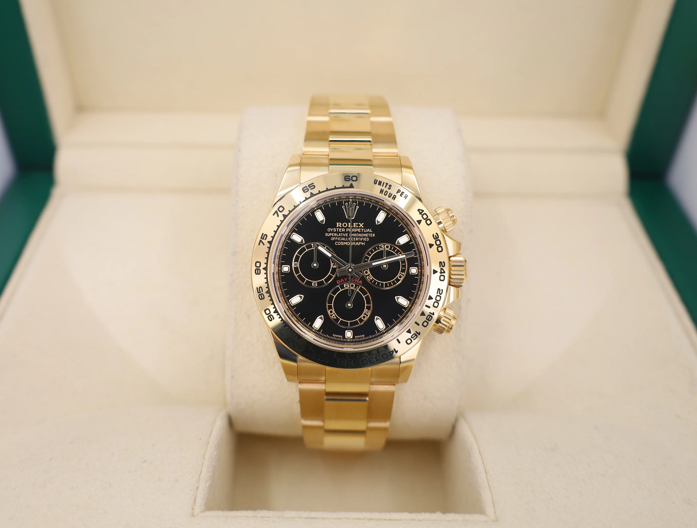 Rolex Daytona Yellow Gold Black Index Dial Yellow Gold Bezel Oyster Bracelet 116508 - Image 2