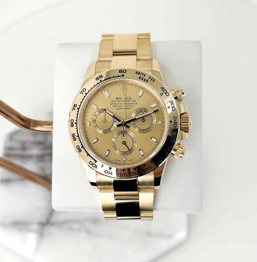 Rolex Daytona Yellow Gold Champagne Index Dial Yellow Gold Bezel Oyster Bracelet 116508 - Image 2