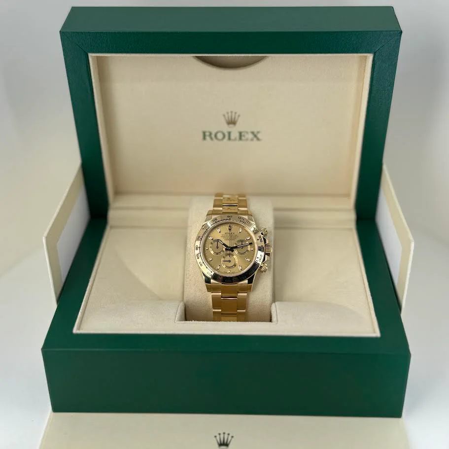 Rolex Daytona Yellow Gold Champagne Index Dial Yellow Gold Bezel Oyster Bracelet 116508 - Image 4