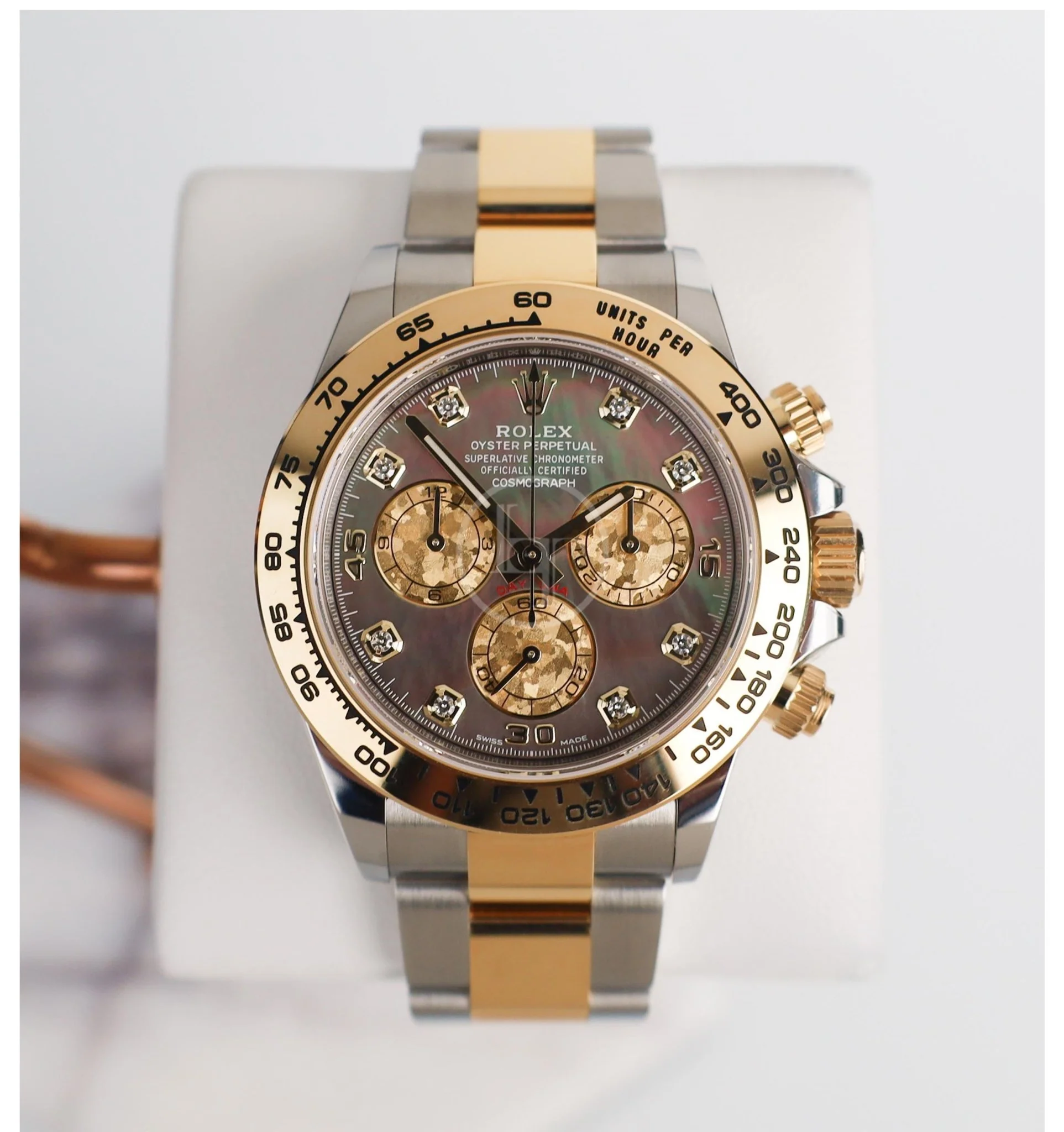 Rolex Daytona Yellow Gold/Steel Tahitian Mother of Pearl Diamond Dial Yellow Gold Bezel Oyster Bracelet 116503 - Image 2