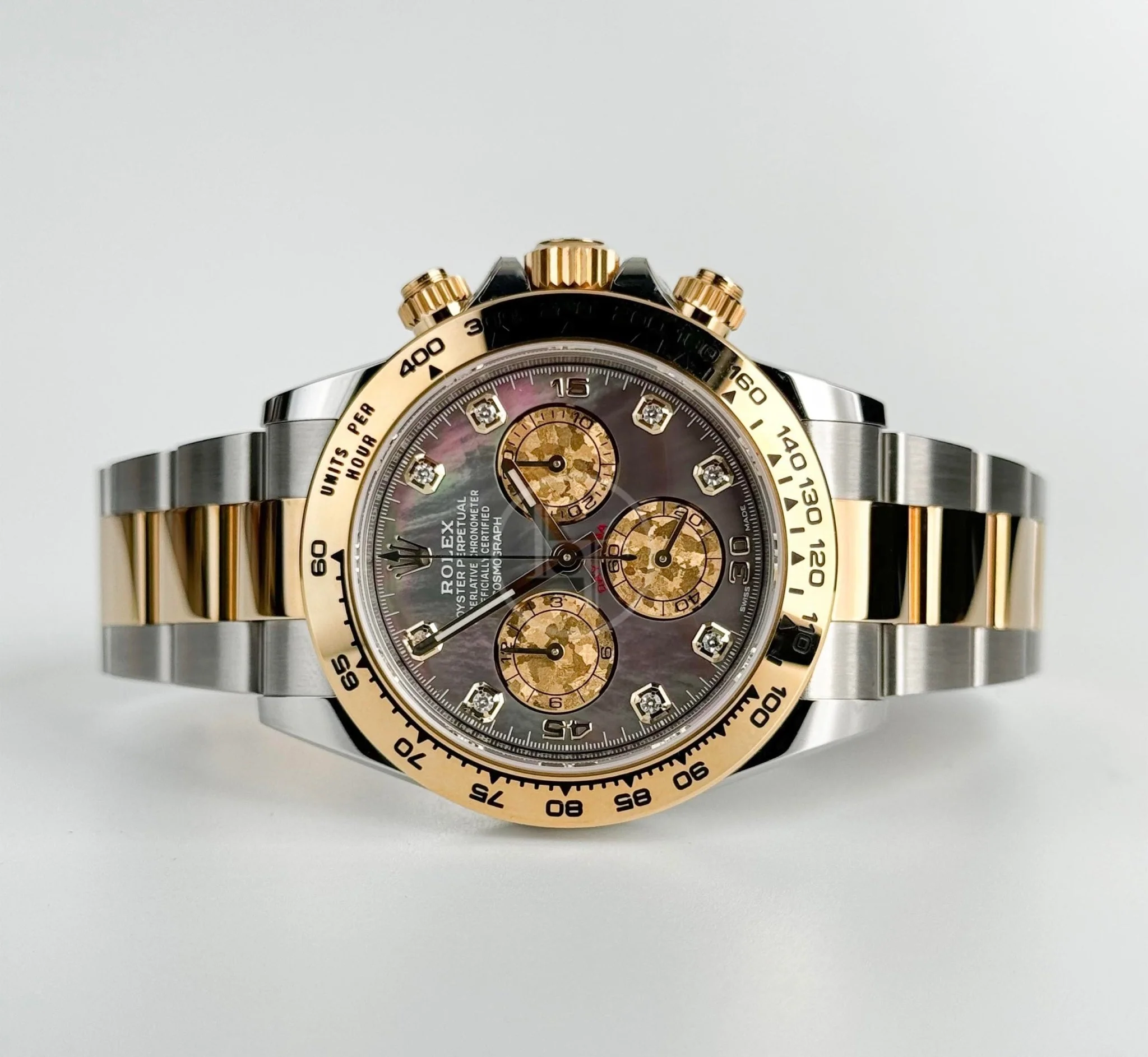 Rolex Daytona Yellow Gold/Steel Tahitian Mother of Pearl Diamond Dial Yellow Gold Bezel Oyster Bracelet 116503 - Image 5