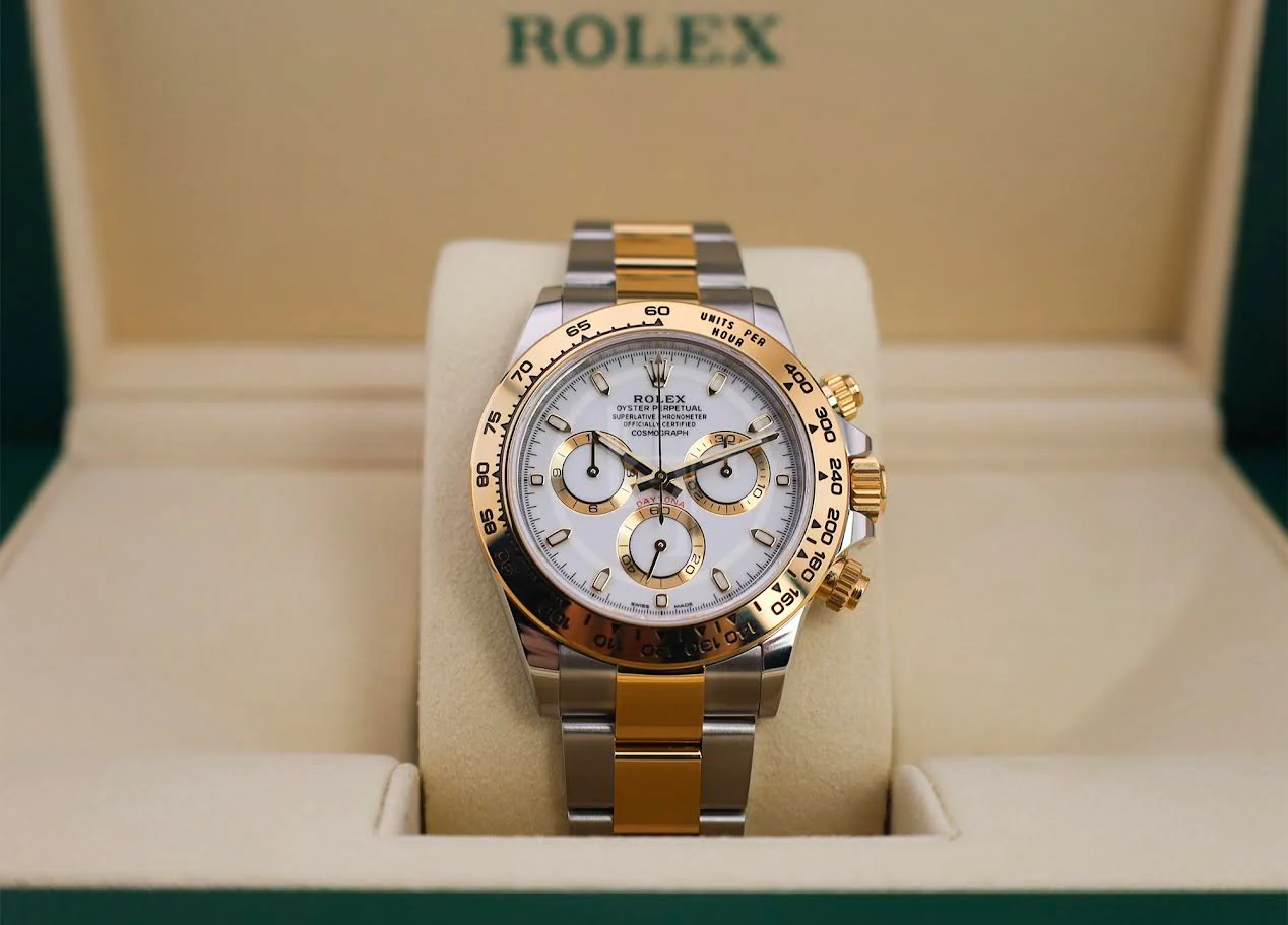 Rolex Daytona Yellow Gold/Steel White Index Dial Yellow Gold Bezel Oyster Bracelet 116503 - Image 3
